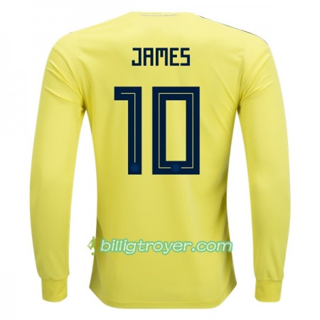 Billige Fotballdrakter Colombia James 10 VM 2018 Hjemmedraktsett Langermet